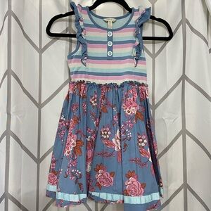 Matilda Jane Just Imagine Libby Girls Striped Floral Dress